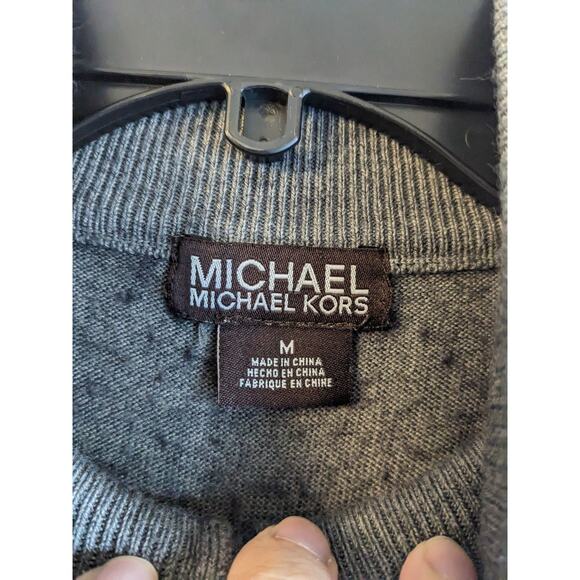 MICHAEL Michael Kors Men's Long Sleeve Crew Neck Full Zip Pockets Jacket Size M - Picture 3 of 5